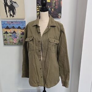 Eddie Bauer Olive Green Men's Shirt Jacket